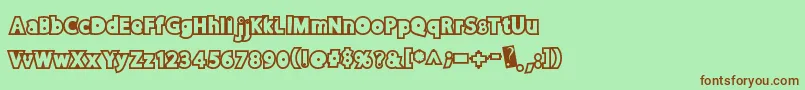 Discorush Font – Brown Fonts on Green Background