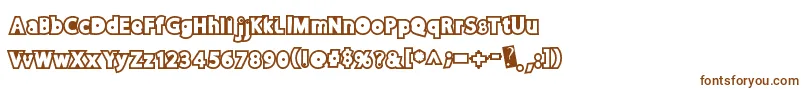 Шрифт Discorush – коричневые шрифты на белом фоне