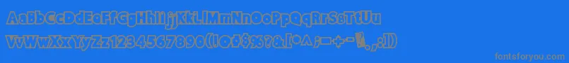 Discorush Font – Gray Fonts on Blue Background