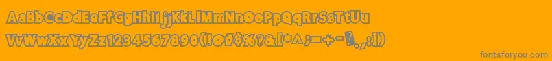Discorush Font – Gray Fonts on Orange Background