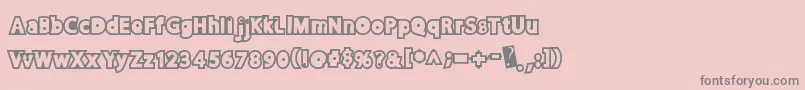 Discorush Font – Gray Fonts on Pink Background