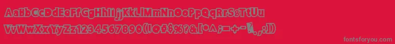 Discorush Font – Gray Fonts on Red Background