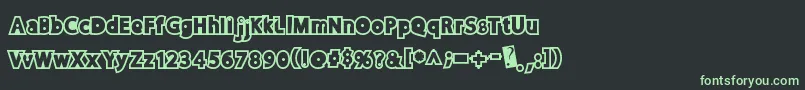 Discorush Font – Green Fonts on Black Background