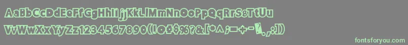 Discorush Font – Green Fonts on Gray Background