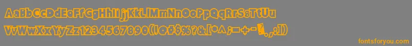 Шрифт Discorush – оранжевые шрифты на сером фоне