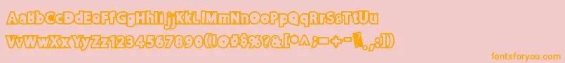 Discorush Font – Orange Fonts on Pink Background