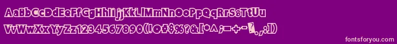 Discorush Font – Pink Fonts on Purple Background