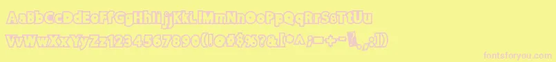 Discorush Font – Pink Fonts on Yellow Background