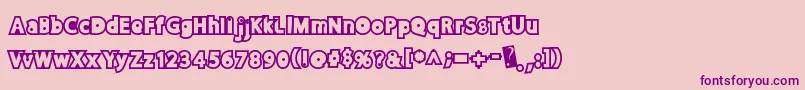 Discorush Font – Purple Fonts on Pink Background