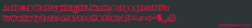 Discorush Font – Red Fonts on Black Background