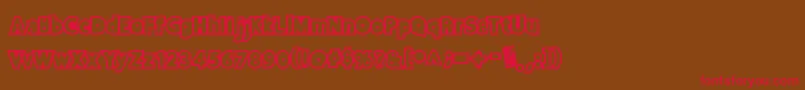 Discorush Font – Red Fonts on Brown Background