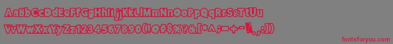 Discorush Font – Red Fonts on Gray Background