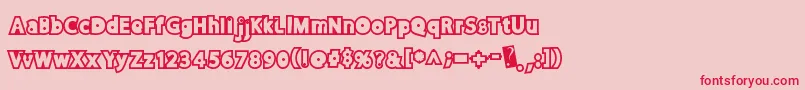 Discorush Font – Red Fonts on Pink Background