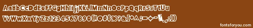 Discorush Font – White Fonts on Brown Background