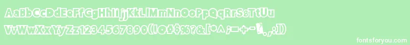 Discorush Font – White Fonts on Green Background