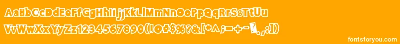 Discorush-fontti – valkoiset fontit oranssilla taustalla