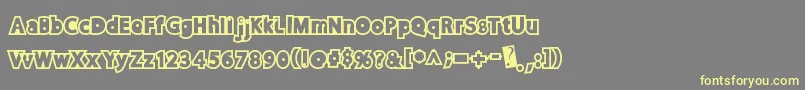 Discorush Font – Yellow Fonts on Gray Background