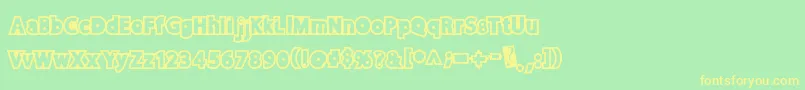 Discorush Font – Yellow Fonts on Green Background