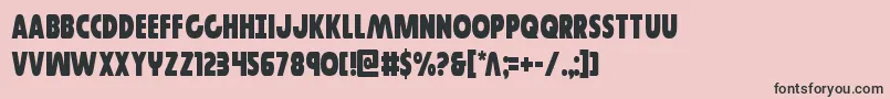 Шрифт Governorcond – чёрные шрифты на розовом фоне