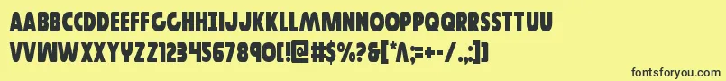 Governorcond-fontti – mustat fontit keltaisella taustalla