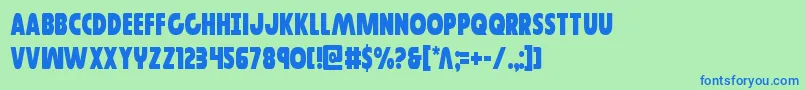 Governorcond Font – Blue Fonts on Green Background