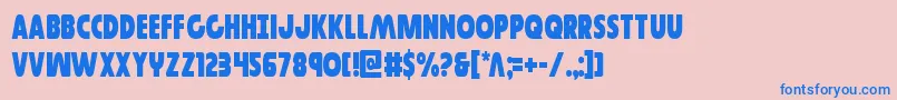 Governorcond Font – Blue Fonts on Pink Background