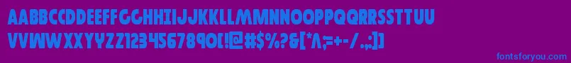 Governorcond Font – Blue Fonts on Purple Background