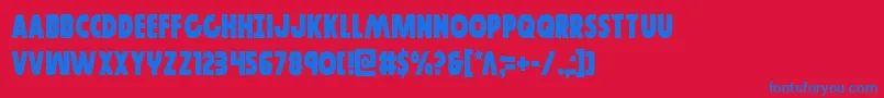 Шрифт Governorcond – синие шрифты на красном фоне