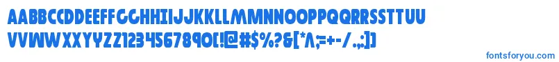 フォントGovernorcond – 白い背景に青い文字