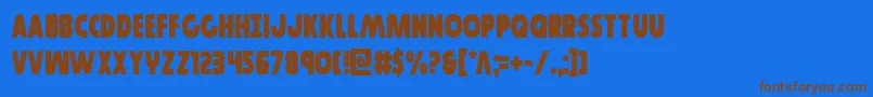 Governorcond Font – Brown Fonts on Blue Background