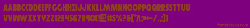 Governorcond Font – Brown Fonts on Purple Background