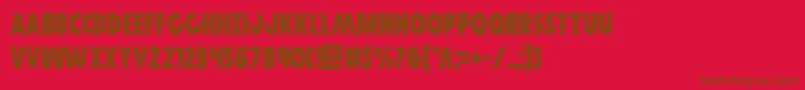 Governorcond Font – Brown Fonts on Red Background