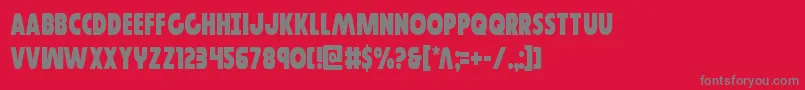 Governorcond-fontti – harmaat kirjasimet punaisella taustalla