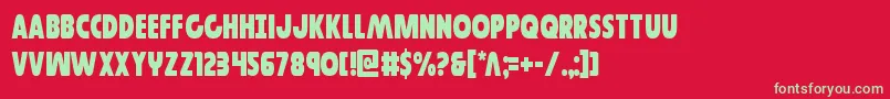 Governorcond Font – Green Fonts on Red Background