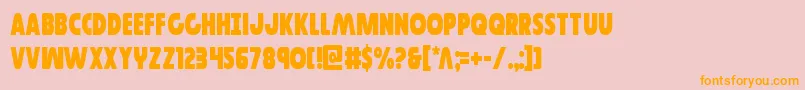 Шрифт Governorcond – оранжевые шрифты на розовом фоне
