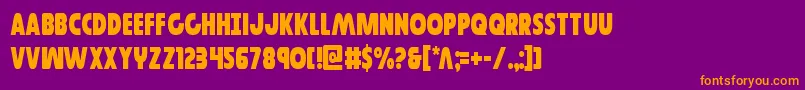 Governorcond Font – Orange Fonts on Purple Background
