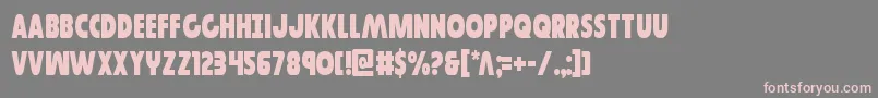フォントGovernorcond – 灰色の背景にピンクのフォント