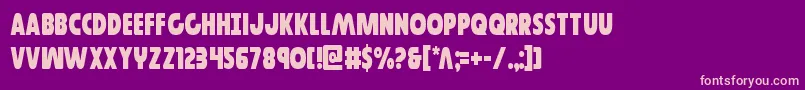 フォントGovernorcond – 紫の背景にピンクのフォント