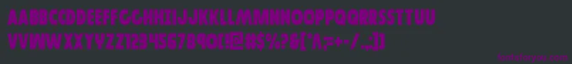 Шрифт Governorcond – фиолетовые шрифты на чёрном фоне