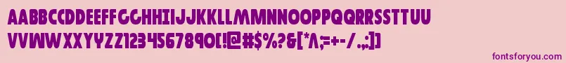 フォントGovernorcond – ピンクの背景に紫のフォント