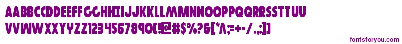 フォントGovernorcond – 白い背景に紫のフォント