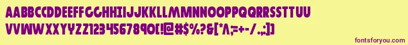 Governorcond-fontti – violetit fontit keltaisella taustalla