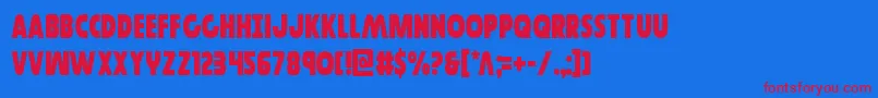 Шрифт Governorcond – красные шрифты на синем фоне