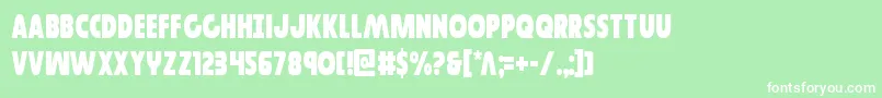 Governorcond Font – White Fonts on Green Background