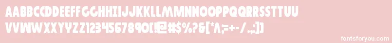 Governorcond-fontti – valkoiset fontit vaaleanpunaisella taustalla