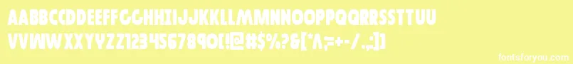 Governorcond-fontti – valkoiset fontit keltaisella taustalla