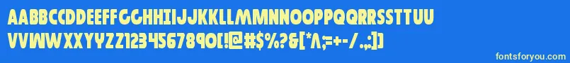 Governorcond Font – Yellow Fonts on Blue Background