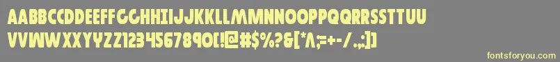 フォントGovernorcond – 黄色のフォント、灰色の背景