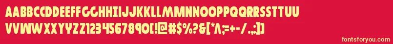 Governorcond Font – Yellow Fonts on Red Background