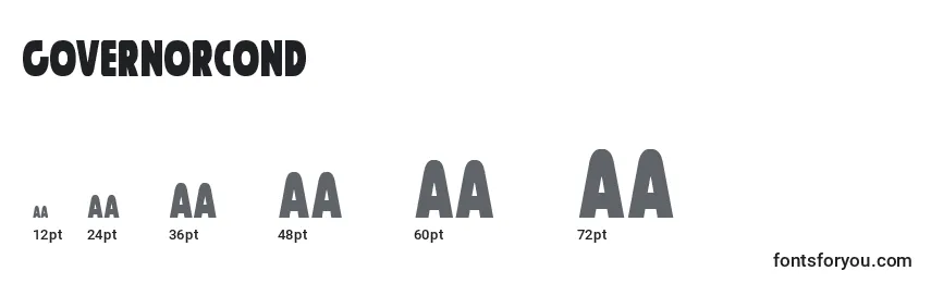 Governorcond Font Sizes